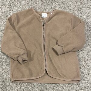 Kids Zara Beige Fleece Cardigan